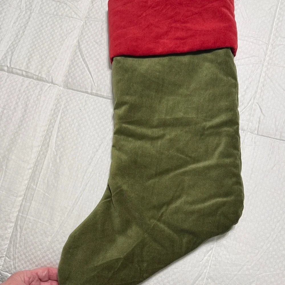 Pottery Barn Red and Green Holiday Stocking